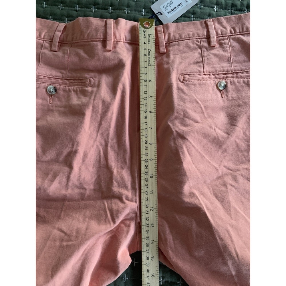 PETER MILLAR Pilot‎ Twill Shorts Chino peachy pink Mens Size 38 NWT - Picture 4 of 14